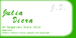 julia diera business card
